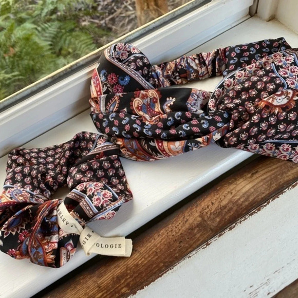 Anthropologie Floral Paisley Headband Set - Picture 1 of 5